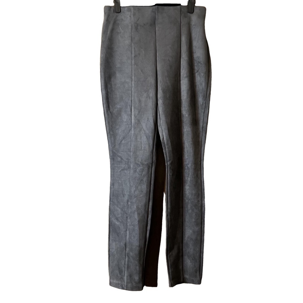Mexx Grey Velvet Polyester Vegan Ankle Skinny Trousers Size Small